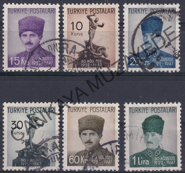 1947 Bakumandanlk Meydan Muharebesinin 25 yld damgal ISF 154752 Kat 75 | Çankaya Müzayede | 19411950