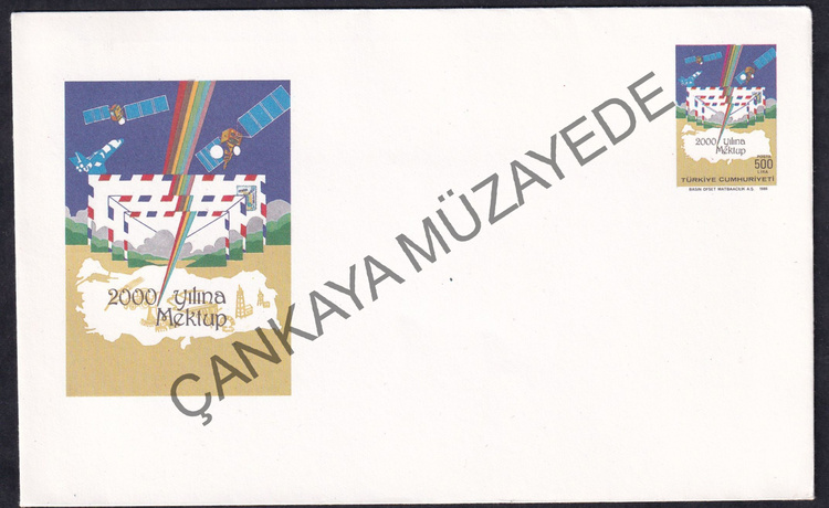 1986 2000 Ylna Mektup 500L Zarf  Antiye AN 266 Kat 60 | Çankaya Müzayede | Cumhuriyet