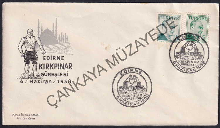 06061958 Edirne Krkpnar Greleri zel damga Pulhan OD100 | Çankaya Müzayede | Cumhuriyet