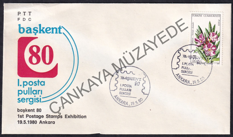19051980 Bakent80 I Posta Pullar Sergisi zel damga OD373 | Çankaya Müzayede | Cumhuriyet