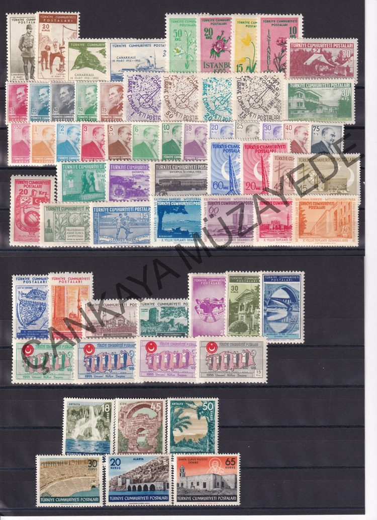 1955 yl pullar 14 seri arniyersiz Kat 562 | Çankaya Müzayede | Yl Seti 19511960