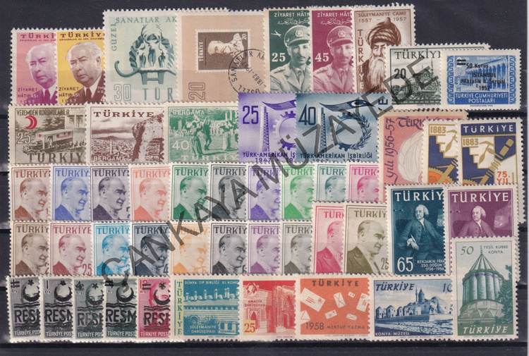 195758 yl pullar 25 seri arniyersiz Kat 17650 | Çankaya Müzayede | Yl Seti 19511960