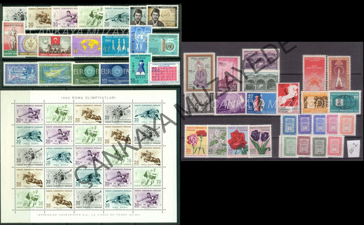 1960 yl pullar 15 seri arniyersiz Kat 561 | Çankaya Müzayede | Yl Seti 19511960