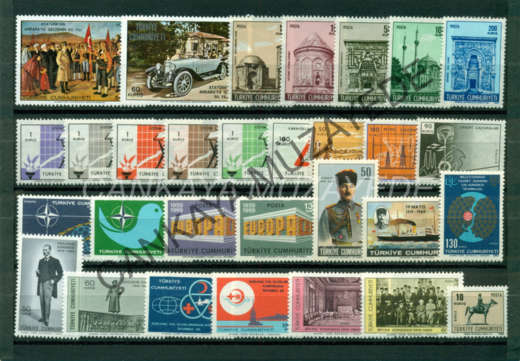 1969 yl pullar komple arniyersiz Kat 382 | Çankaya Müzayede | Yl Seti 19611970