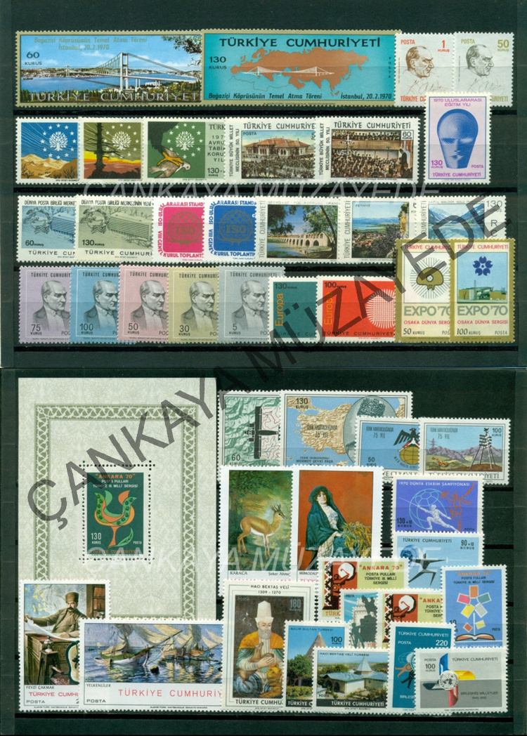 1970 yl pullar komple arniyersiz Kat 276 | Çankaya Müzayede | Yl Seti 19611970