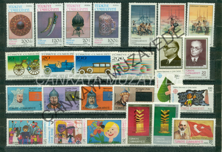 1986 yl pullar komple arniyersiz Kat 57250 | Çankaya Müzayede | Yl Seti 19811990