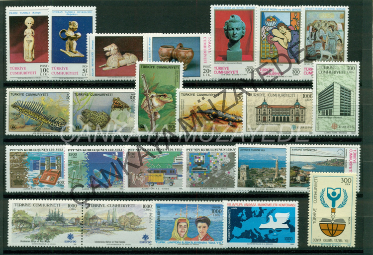 1990 yl pullar komple arniyersiz Kat 769 | Çankaya Müzayede | Yl Seti 19811990